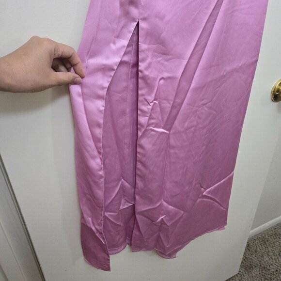 NEW Show Me Your Mumu Mina Midi Dress M Purple Pink Luxe Satin NWT - Picture 10 of 10